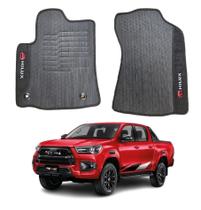 Jogo Tapete Borracha Bordado Para Hilux CD 2019 2020 2021