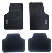 Jogo Tapete Borracha Bordado Universal FIAT 4 Peças