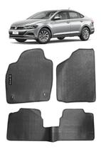 Jogo Tapete Borracha com Bordado Volkswagen Virtus ano 2018 a 2019- 800.108