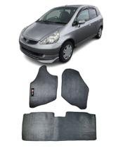 Jogo Tapete Borracha Honda Fit 2003 a 2007 com Logo Bordado-800.533