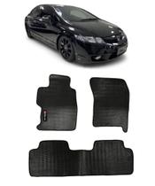 Jogo Tapete Borracha Honda New Civic 2007 a 2011 com Logo Bordado- 800.503 Jogo Tapete Borracha Honda New Civic 2007 a 2011 com Logo Bordado- 800.503