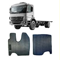 Jogo Tapete Borracha PVC Caminhão Mercedes Benz Atego 1728 Com Logo Bordado-800.551