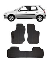 Jogo Tapete Borracha PVC Chevrolet Celta 2000 a 2015 Com Logo Bordado-800.306