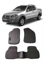 Jogo Tapete Borracha Strada Cab Dupla 2012/2020 Com Bordado - 800.409