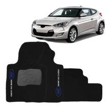 Jogo Tapete Carpete Automotivo Compatível para Veloster 2011 a 2014 Preto 5 Peças Jogo Tapete Carpete Automotivo Compatível para Veloster 2011 a 2014 Preto 5 Peças