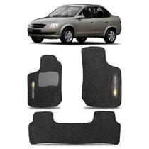 Jogo Tapete Carpete Automotivo Corsa Classic 2003 a 2016 Preto 3 Peças