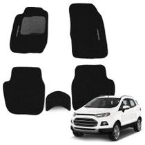 Jogo Tapete Carpete Automotivo Ecosport 2013 a 2021 Preto 5 Peças