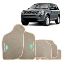Jogo Tapete Carpete Automotivo Freelander 2 2010 a 2016 Bege 5 Peças