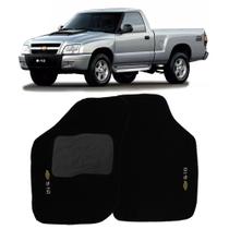 Jogo Tapete Carpete Automotivo S10 Cabine Simples 1996 a 2011 Preto 2 Peça Jogo Tapete Carpete Automotivo S10 Cabine Simples 1996 a 2011 Preto 2 Peça