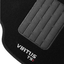 Jogo Tapete Carpete Automotivo Virtus Tsi 2023 Preto 5 peças