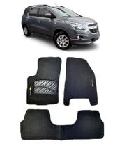 Jogo Tapete Carpete Chevrolet Spin 2012 a 2014 com Logo Bordado Preto-300.333PTO Jogo Tapete Carpete Chevrolet Spin 2012 a 2014 com Logo Bordado Preto-300.333PTO