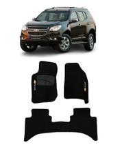 Jogo Tapete Carpete Chevrolet Train Blazer 2013 a 2019 Com Logo Bordado Preto-300.339PTO Jogo Tapete Carpete Chevrolet Train Blazer 2013 a 2019 Com Logo Bordado Preto-300.339PTO