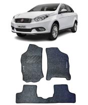 Jogo Tapete Carpete Fiat Grand Siena 2018 a 2020 Com Logo Bordado Grafite-400.339GRF Jogo Tapete Carpete Fiat Grand Siena 2018 a 2020 Com Logo Bordado Grafite-400.339GRF