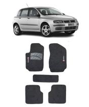 Jogo Tapete Carpete Fiat Stilo 2003 a 2011 Com Logo Bordado Preto-400.313PTO Jogo Tapete Carpete Fiat Stilo 2003 a 2011 Com Logo Bordado Preto-400.313PTO