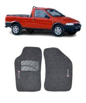 Jogo Tapete Carpete Fiat Strada Cabine Simples 1997 a 2011 com Logo Bordado Grafite-400.315GRF Jogo Tapete Carpete Fiat Strada Cabine Simples 1997 a 2011 com Logo Bordado Grafite-400.315GRF