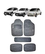 Jogo Tapete Carpete Fiat Universal com Logo Bordado Grafite-400.329GRF