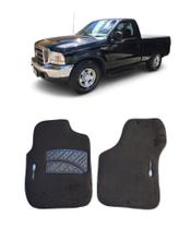Jogo Tapete Carpete Ford F-250 Cabine Simples 2000 a 2011 com Logo Bordado Preto-200.316PTO Jogo Tapete Carpete Ford F-250 Cabine Simples 2000 a 2011 com Logo Bordado Preto-200.316PTO