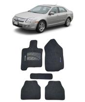 Jogo Tapete Carpete Ford Fusion 2006 a 2009 com Logo Bordado Preto-200.313PTO