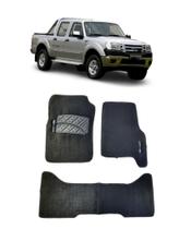 Jogo Tapete Carpete Ford Ranger Cabine Dupla 1995 a 2011 com Logo Bordado Preto-200.319PTO Jogo Tapete Carpete Ford Ranger Cabine Dupla 1995 a 2011 com Logo Bordado Preto-200.319PTO