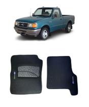 Jogo Tapete Carpete Ford Ranger Cabine Simples 1995 a 2011 com Logo Bordado Preto-200.318PTO Jogo Tapete Carpete Ford Ranger Cabine Simples 1995 a 2011 com Logo Bordado Preto-200.318PTO