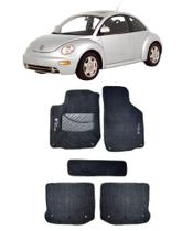 Jogo Tapete Carpete Volkswagen New Beatle 1999 a 2010 Com Logo Bordado Preto-100.308PTO Jogo Tapete Carpete Volkswagen New Beatle 1999 a 2010 Com Logo Bordado Preto-100.308PTO
