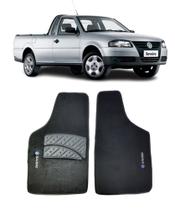 Jogo Tapete Carpete Volkswagen Saveiro G3 2003 a 2007 Com Logo Bordado Preto-100.317PTO Jogo Tapete Carpete Volkswagen Saveiro G3 2003 a 2007 Com Logo Bordado Preto-100.317PTO