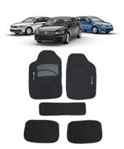 Jogo Tapete Carpete Volkswagen Universal Com Logo Bordado Preto-100.339PTO