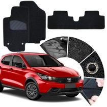 Jogo Tapete carro Argo Drive 2017 18 19 20 21 22 23 24 25 Capacho Vinílico Preto Borracha Personalizada 3 pçs Inteiriço