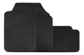 Jogo Tapete Carro Borracha Universal Pvc 4 Peças Preto