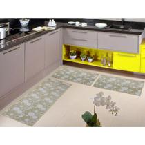 Jogo Tapete Cozinha 1,50 m Kit 3 Peças Antiderrapante HTK-14 Jogo Tapete Cozinha 1,50 m Kit 3 Peças Antiderrapante HTK-14