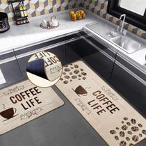 Jogo Tapete Cozinha Antiderrapante Ln Es 45x65 45x110 D02