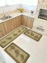 Jogo Tapete Cozinha Kit 3 Peças Sisal Antiderrapante KS Jogo Tapete Cozinha Kit 3 Peças Sisal Antiderrapante KS