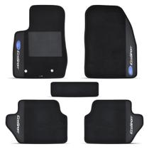 Jogo Tapete De Carpete 8Mm 5 Peças Preto Ecosport