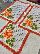 Jogo Tapete de Cozinha Crochê Jogo Tapete de Cozinha Crochê