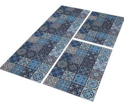 Jogo Tapete de Cozinha Darina 3 Peças Light Antiderrapante Jogo Tapete de Cozinha Darina 3 Peças Light Antiderrapante