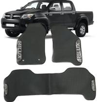 Jogo tapete emborrachado 3 peças toyota hilux cabine dupla traseiro inteiriço 2016 2017 2018 2019 Jogo tapete emborrachado 3 peças toyota hilux cabine dupla traseiro inteiriço 2016 2017 2018 2019