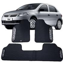 Jogo tapete emborrachado 3 peças volkswagen gol g6 gvi traseiro inteiriço 12 13 14 15 16