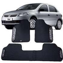 Jogo tapete emborrachado 3 peças volkswagen gol g6 gvi traseiro inteiriço 12 13 14 15 16