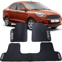 Jogo tapete emborrachado do ford ka jogo com 3 peças inteiriço traseiro 14 15 16 17 18 19 20 21