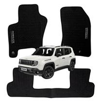 Jogo Tapete Emborrachado Impermeável Jeep Renegade Anos 2015 À 2024 Sob Medida Fácil Limpeza Resistente Pvc