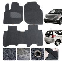 Jogo Tapete Fit 2009 2010 a 2014 Traseiro inteiriço Capacho Grosso Resistente 12 mm Preto Luxo