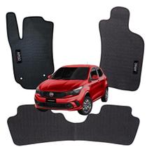 Jogo Tapete Impermeável Fiat Argo Anos 2017 Á 2025 Com Descanso de Pé Sob Medida Fácil Limpeza