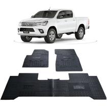 Jogo Tapete Interno Reforçado Hilux Cabine Dupla 2015 a 2020