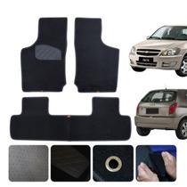Jogo Tapete Para Chevrolet Celta todos anos Traseiro inteiriço Carpete Preto Luxo Linha Conforto