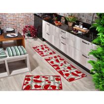 Jogo Tapete Para Cozinha Multi Kit Andino 3 Pcs Frutas Jogo Tapete Para Cozinha Multi Kit Andino 3 Pcs Frutas