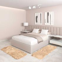 Jogo Tapete Passadeira Quarto 2 Uni Bege 50 x 140 cm Jogo Tapete Passadeira Quarto 2 Uni Bege 50 x 140 cm