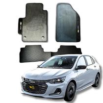 Jogo tapete personalizado onix 2020 21 22 23 24 hatch lt ltz turbo rs 3 peças nome bordado borracha traseiro inteiriço carpete impermeavel resistente