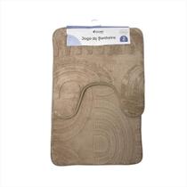 Jogo Tapete Piso Banheiro Absorvente Antiderrapante Box 2Pcs Jogo Tapete Piso Banheiro Absorvente Antiderrapante Box 2Pcs