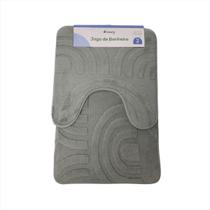 Jogo Tapete Piso Banheiro Absorvente Antiderrapante Box 2Pcs Jogo Tapete Piso Banheiro Absorvente Antiderrapante Box 2Pcs