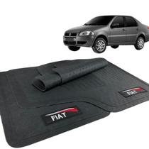 Jogo Tapete Siena 2008 a 2012 Borracha com Logo Fiat